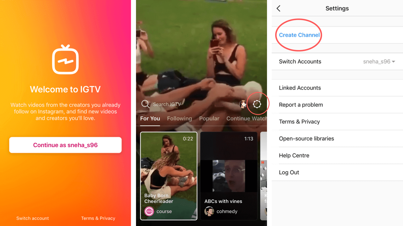 How to Create Channel on IGTV. Image: IGTV App 