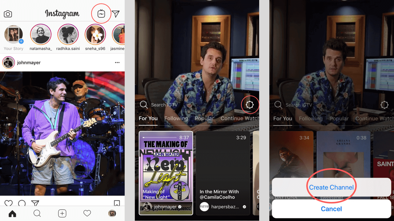 How to Create Channel for IGTV on the Instagram App. Image: Instagram App