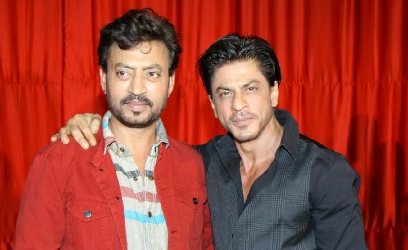 Irrfan Khan (L) and Shah Rukh Khan. Image via Twitter