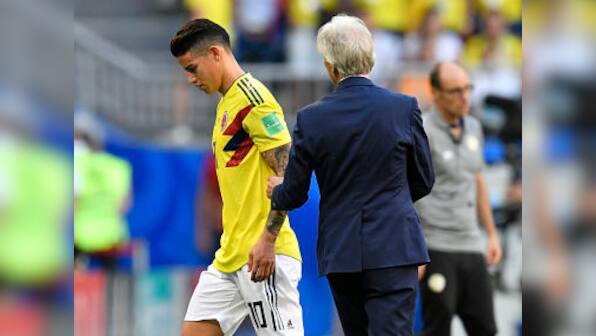 FIFA World Cup 2018: Colombia coach Jose Pekerman 'concerned' over James Rodriguez's fitness ahead of knockout clash