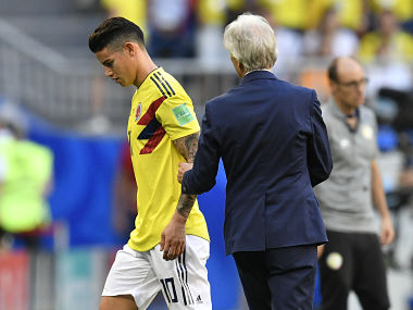 FIFA World Cup 2018: Colombia coach Jose Pekerman 'concerned' over James Rodriguez's fitness ahead of knockout clash FIFA World Cup 2018: Colombia coach Jose Pekerman 'concerned' over James Rodriguez's fitness ahead of knockout clash
