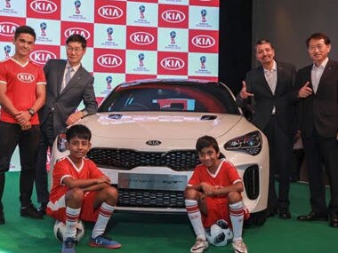 Nathania John K, right, poses with other contest winner Rishi Tej. PTI