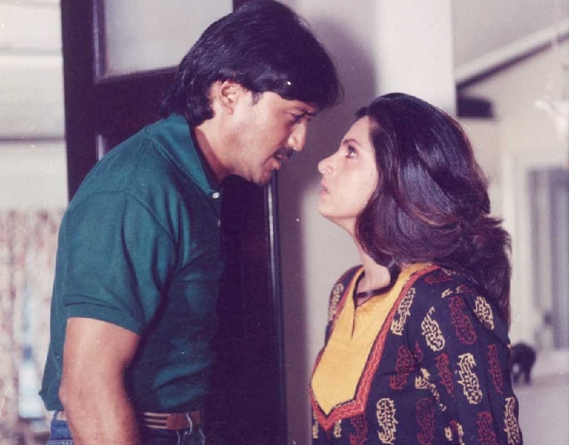 Jackie Shroff and Dimple Kapadia in Kaash. Image via Facebook