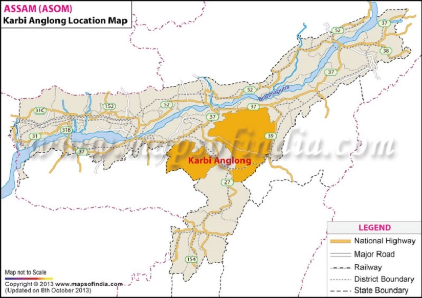 Map of Karbi Anglong. Image source: Mapsofindia