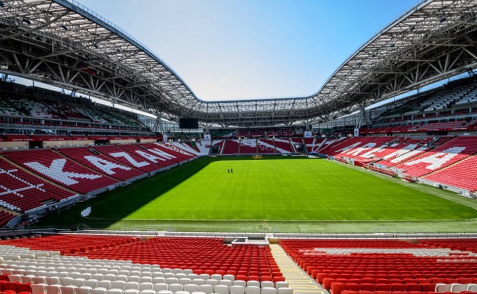 Kazan Arena: Opened in 2013 as the first of Russia's new generation of football stadiums and was used as the prototype for the other new arenas. A versatile venue which has hosted Confederations Cup football, ceremonies, and even the 2015 world swimming championships, where a temporary pool was installed. AFP. Kazan Arena: Opened in 2013 as the first of Russia's new generation of football stadiums and was used as the prototype for the other new arenas. A versatile venue which has hosted Confederations Cup football, ceremonies, and even the 2015 world swimming championships, where a temporary pool was installed. AFP.
