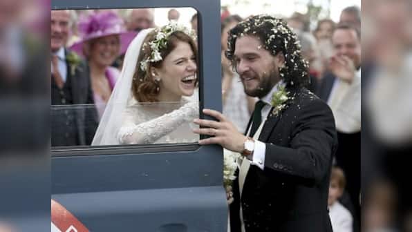 Game of Thrones co-actors Kit Harington, Rose Leslie get married; Peter Dinklage, Emilia Clarke among guests
