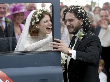 Game of Thrones co-actors Kit Harington, Rose Leslie get married; Peter Dinklage, Emilia Clarke among guests Game of Thrones co-actors Kit Harington, Rose Leslie get married; Peter Dinklage, Emilia Clarke among guests