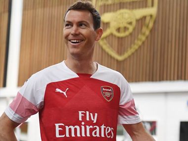 Arsenal have signed Stephan Lichtsteiner as a free agent from Juventus. Image courtesy: Twitter @Arsenal 