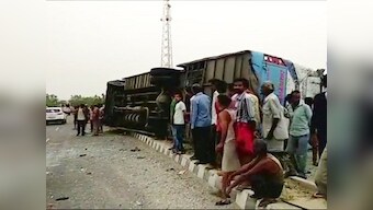 Bus overturns after hitting divider in Uttar Pradesh's Mainpuri town; 17 killed, 20 wounded