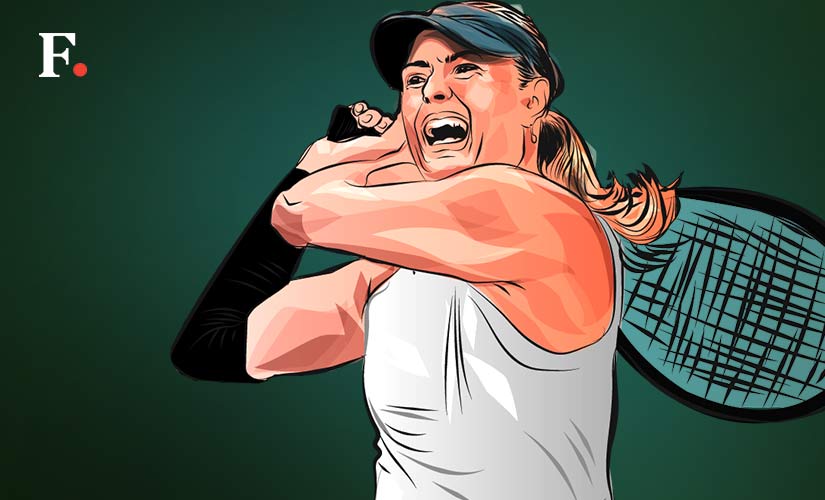 Maria Sharapova would look to rewind the clock at SW19. Artwork by Rajan Gaikwad