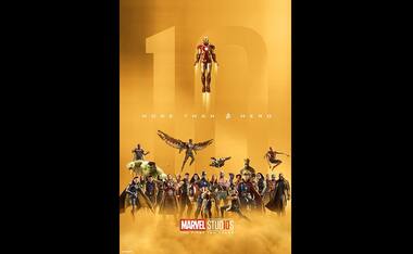 Marvel Studio creates gold posters of Avengers to commemorate tenth anniversary