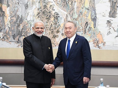 Narendra Modi meets Kazakhstan president on sidelines of SCO Summit, invites him to join International Solar Alliance Narendra Modi meets Kazakhstan president on sidelines of SCO Summit, invites him to join International Solar Alliance