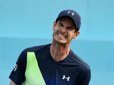 Andy Murray in action against Nick Kyrgios. Reuters