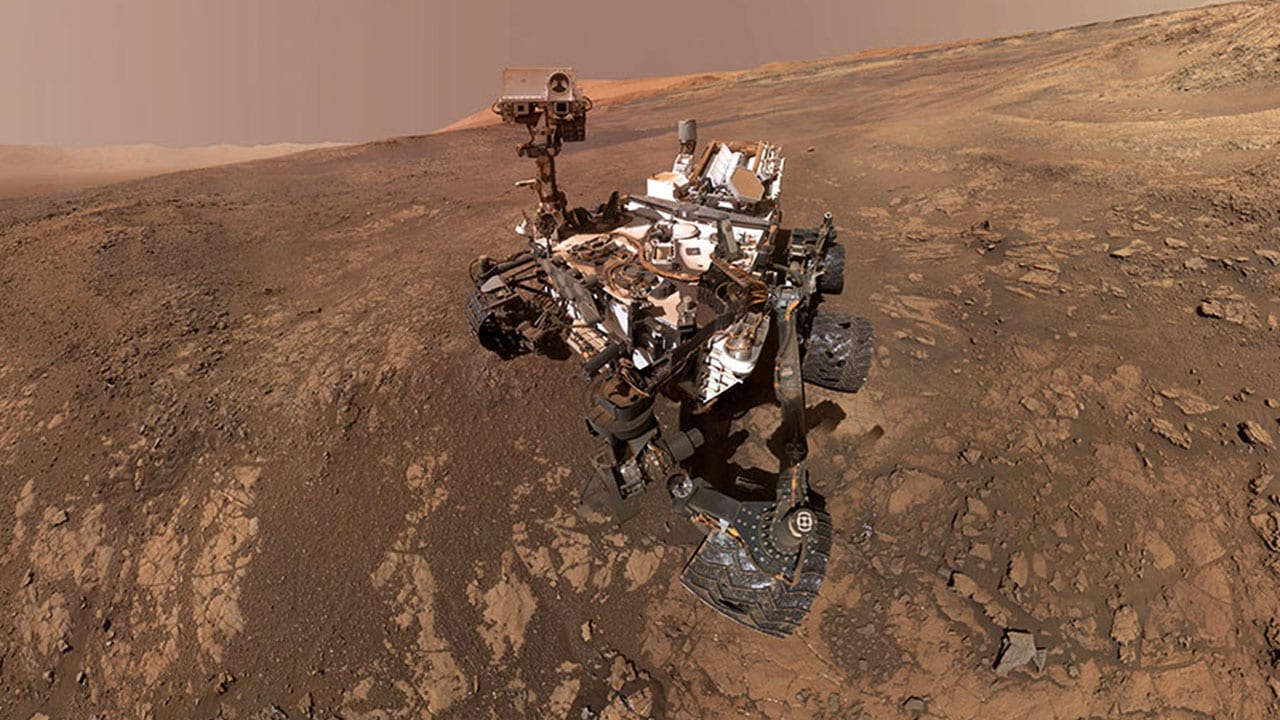 The Curiosity rover on Mars in early June, 2018. Image courtesy: NASA