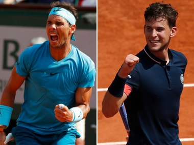 Rafael Nadal faces Dominic Thiem in the French Open final. Reuters