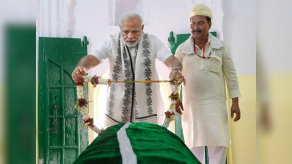 Narendra Modi in Maghar: Congress criticises PM for not covering head at poet's mausoleum, tells him to follow Sant Kabir's teachings