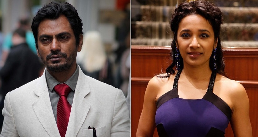 Nawazuddin Siddiqui (L); Tannishtha Chatterjee. Images via Twitter