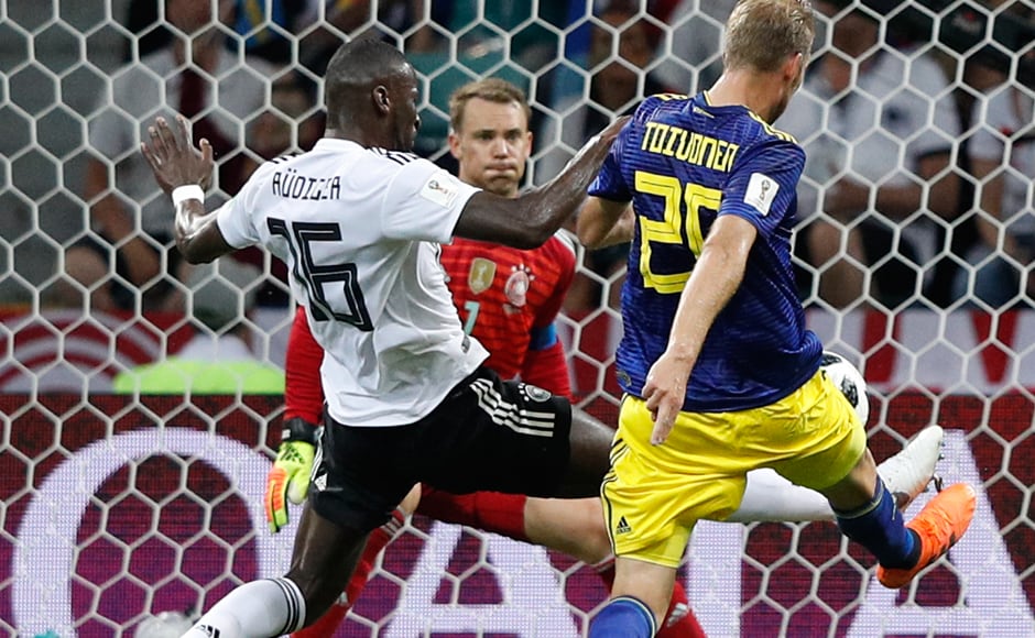 Sweden striker Ola Toivonen scored the first goal in their match against Germany. For much of the match, it seemed like Germany would be held to a draw by a resolute Sweden side. AFP Sweden striker Ola Toivonen scored the first goal in their match against Germany. For much of the match, it seemed like Germany would be held to a draw by a resolute Sweden side. AFP