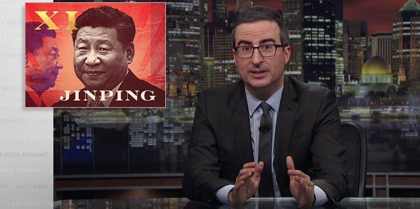 John Oliver criticised Xi Jinping's policies on Last Week Tonight. Youtube/LastWeekTonight