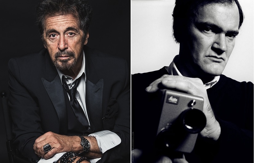 Al Pacino (L); Quentin Tarantino (R). Images via Twitter