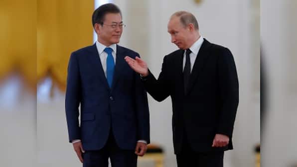 Vladimir Putin, Moon Jae-in agree to support efforts for complete denuclearisation of Korean peninsula after Singapore summit