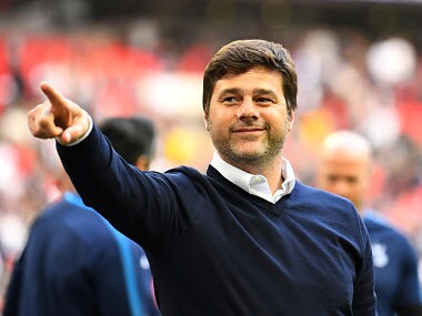 Soccer Football - Premier League - Tottenham Hotspur vs Leicester City - Wembley Stadium, London, Britain - May 13, 2018 Tottenham manager Mauricio Pochettino waves to their fans after the match REUTERS/Dylan Martinez EDITORIAL USE ONLY. No use with unauthorized audio, video, data, fixture lists, club/league logos or "live" services. Online in-match use limited to 75 images, no video emulation. No use in betting, games or single club/league/player publications. Please contact your account representative for further details. - RC1CFAC73620
