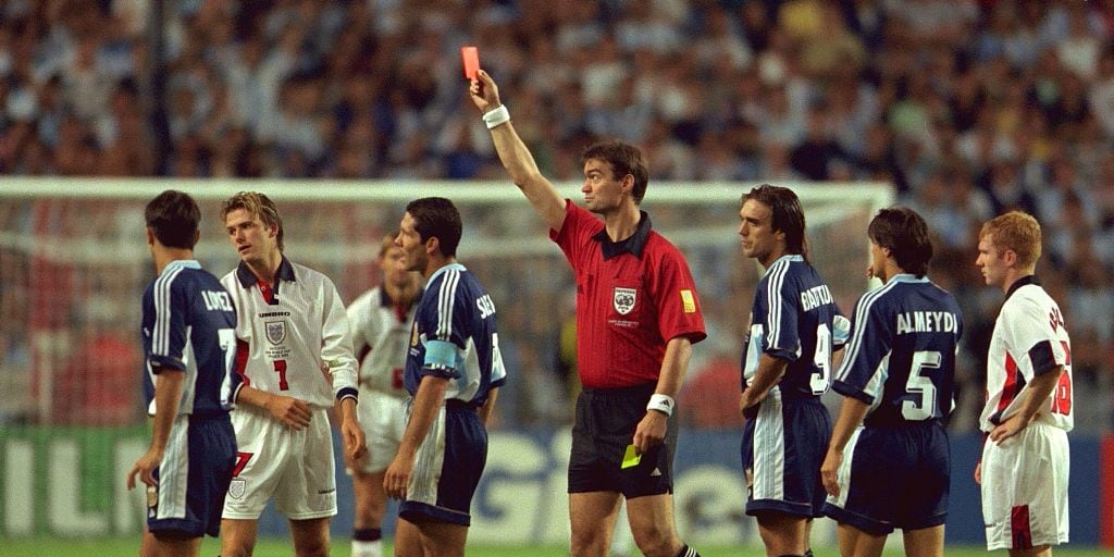 FIFA World Cup moments: When David Beckham's card him go from hero to villain in the 1998 event-Sports News , Firstpost