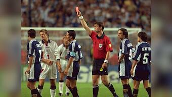 FIFA World Cup moments: When David Beckham's red card saw him go from hero to villain in the 1998 event