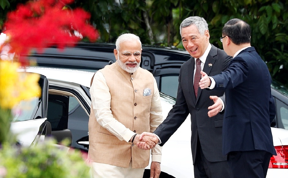 Prime Minister Narendra Modi met his Singaporean counterpart Lee Hsien Loong on Friday and discussed ways to enhance bilateral cooperation in areas like trade and investment, connectivity, innovation and technology. They also exchanged views to strengthen bilateral relations and explored further cooperation in the flagship initiatives of the government. Reuters Prime Minister Narendra Modi met his Singaporean counterpart Lee Hsien Loong on Friday and discussed ways to enhance bilateral cooperation in areas like trade and investment, connectivity, innovation and technology. They also exchanged views to strengthen bilateral relations and explored further cooperation in the flagship initiatives of the government. Reuters