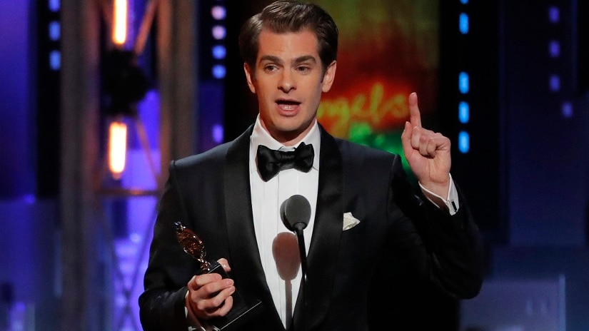 Andrew Garfield at the 72nd Tony Awards. Reuters