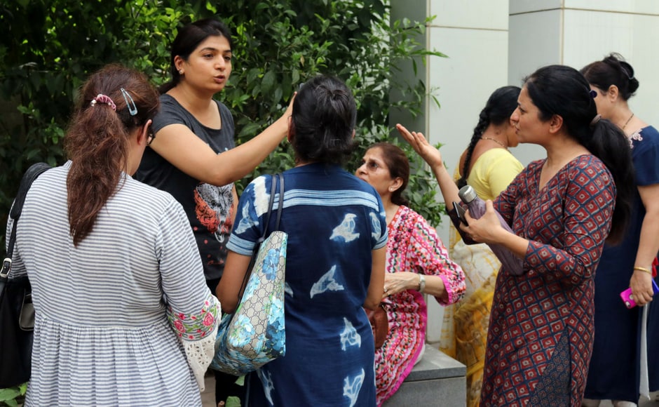 Residents of Beaumonde Towers after being evacuated. Firstpost/Sachin Gokhale Residents of Beaumonde Towers after being evacuated. Firstpost/Sachin Gokhale