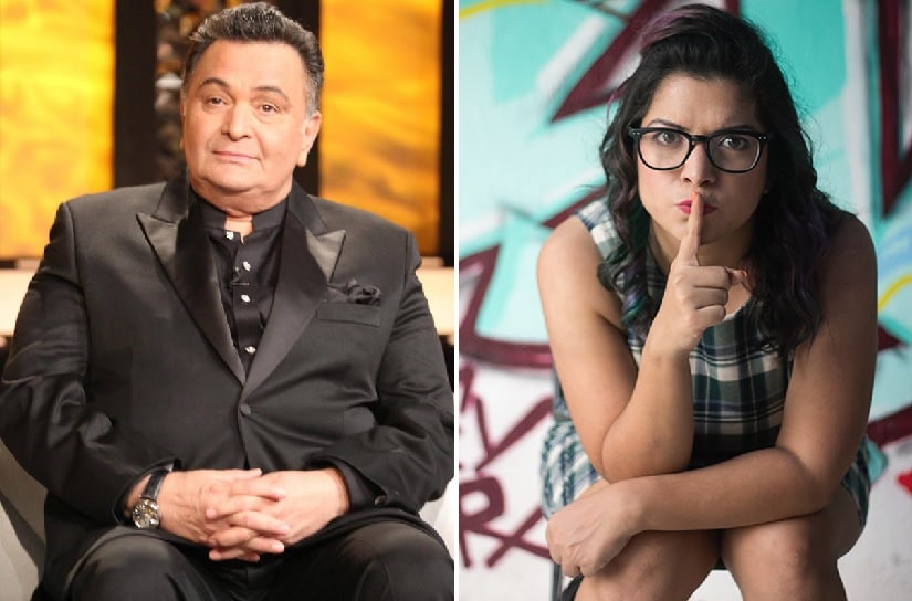 Rishi Kapoor (L); Aditi Mittal (R). Image via Twitter