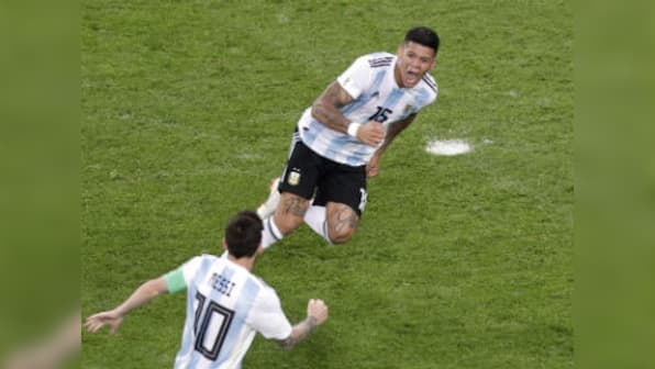 FIFA World Cup 2018: Lionel Messi, Marcos Rojo guide Argentina past Nigeria to set up last-16 clash with France