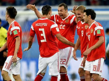 Russia inched closer to spot in Round of 16 after 3-1 win over Egypt. AP