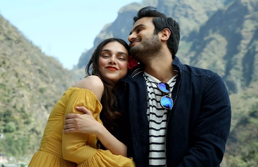 Aditi Rao Hydari and Sudheer Babu in a still from the film. Image via Facebook