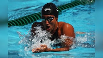 Indian swimmer Sandeep Sejwal wins gold in men's 50m breaststroke at Singapore National Swimming Championships