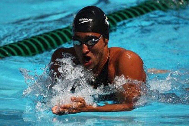 Indian swimmer Sandeep Sejwal wins gold in men's 50m breaststroke at Singapore National Swimming Championships