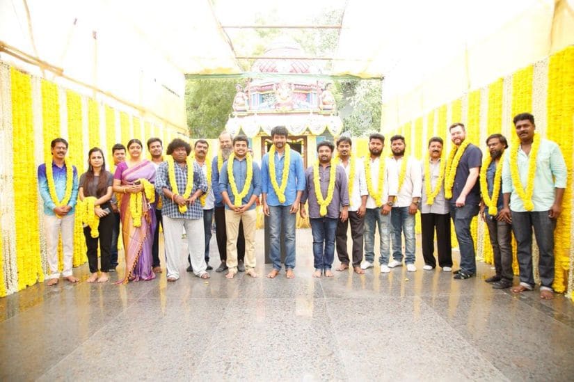 A pooja was conducted for the film with the entire cast and crew in attendance.