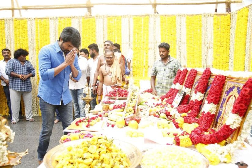 Sivakarthikeyan performs a pooja ahead of the film's shooting