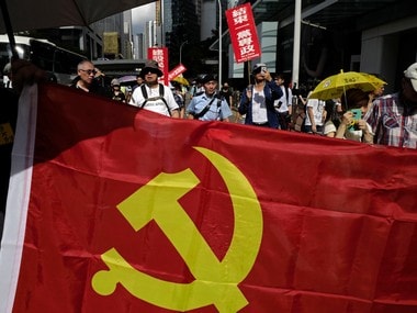 Hundreds march in Hong Kong on Sunday, 27 May, 2018, to mark the 29th anniversary of China's bloody crackdown in Tiananmen Square on 4 June, 1989. AP