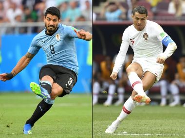   Uruguayan Luis Suarez (L) and Portuguese Cristiano Ronaldo will be at the rendezvous. hold the key to their team's performance on Saturday. AFP 