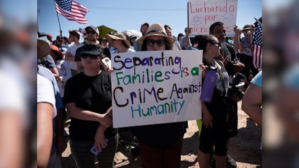 Mexico condemns 'inhuman' separation of families as US president Donald Trump defends policy on undocumented migrants