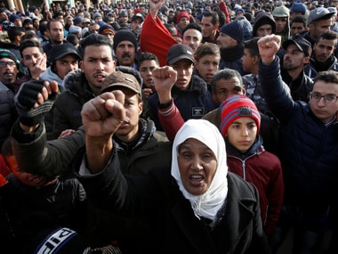 File image of protests for the closure of Moroccon mines in February 2018. Reuters