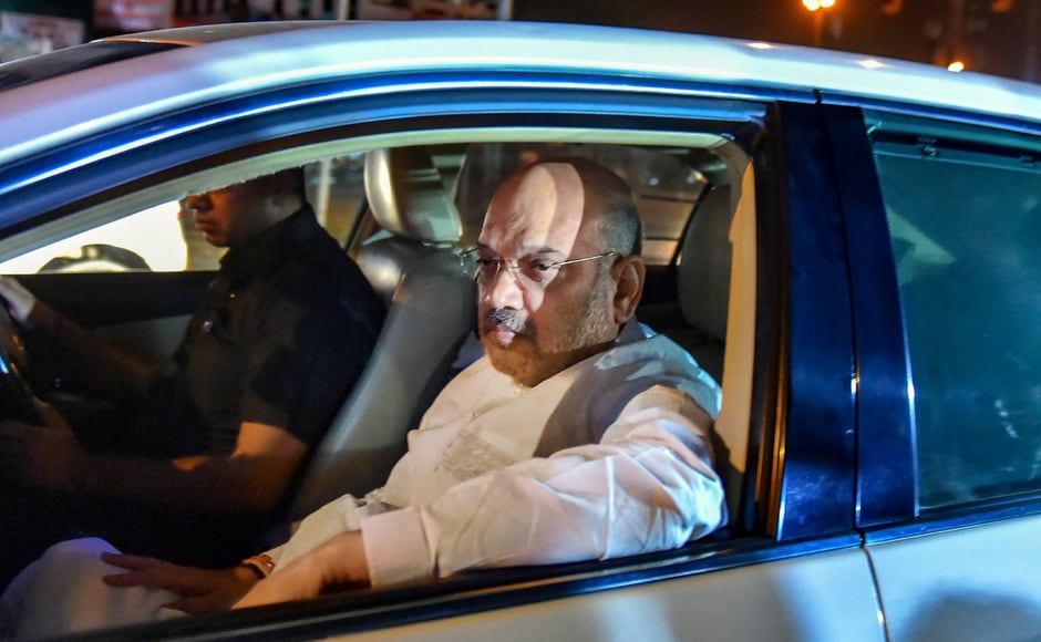 BJP president Amit Shah arrives at All India Institute of Medical Sciences (AIIMS) to visit former prime minister Atal Bihari Vajpayee on Monday evening. Congress chief Rahul Gandhi and Health Minister JP Nadda were among those who paid a visit to the ailing leader. PTI BJP president Amit Shah arrives at All India Institute of Medical Sciences (AIIMS) to visit former prime minister Atal Bihari Vajpayee on Monday evening. Congress chief Rahul Gandhi and Health Minister JP Nadda were among those who paid a visit to the ailing leader. PTI