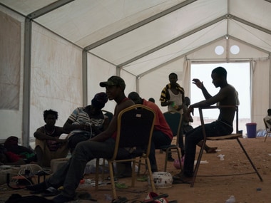 Sierra Leone migrabts expelled from Algeria, wait for repatriation in IOM center in Niger. AP