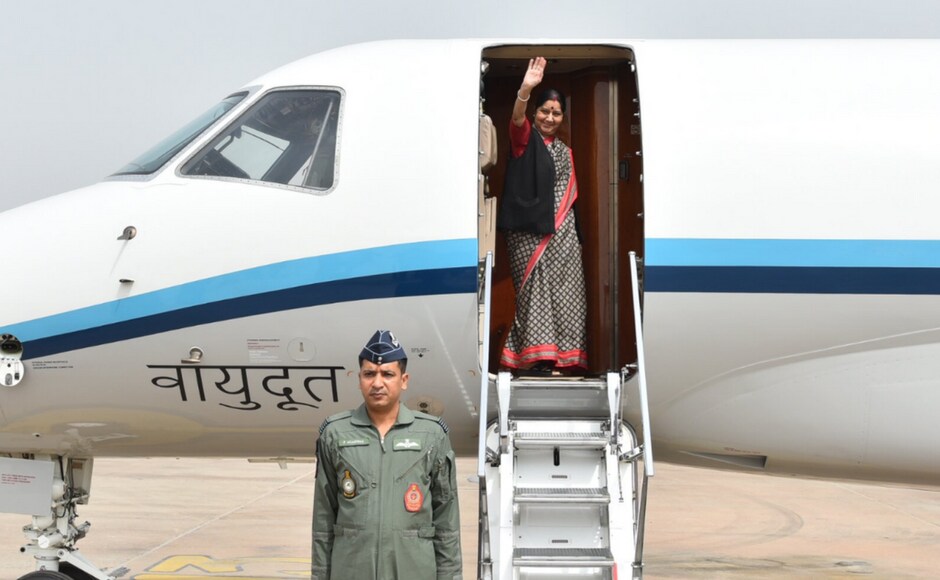 External Affairs Minister Sushma Swaraj embarked on a seven-day tour to Europe on 17 June to strengthen ties with Italy, France, Luxembourg and Belgium. She arrived in Brussels on Wednesday. Twitter/@MEAIndia External Affairs Minister Sushma Swaraj embarked on a seven-day tour to Europe on 17 June to strengthen ties with Italy, France, Luxembourg and Belgium. She arrived in Brussels on Wednesday. Twitter/@MEAIndia