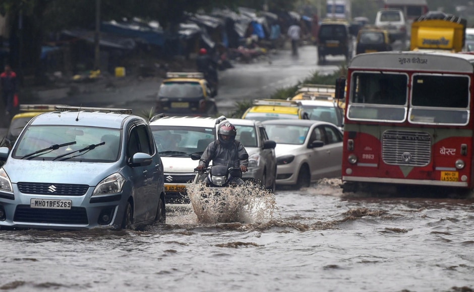 Certain diversions were made due to waterlogging on few routes of bus services of the Brihanmumbai Electric Supply and Transport (BEST). PTI Certain diversions were made due to waterlogging on few routes of bus services of the Brihanmumbai Electric Supply and Transport (BEST). PTI