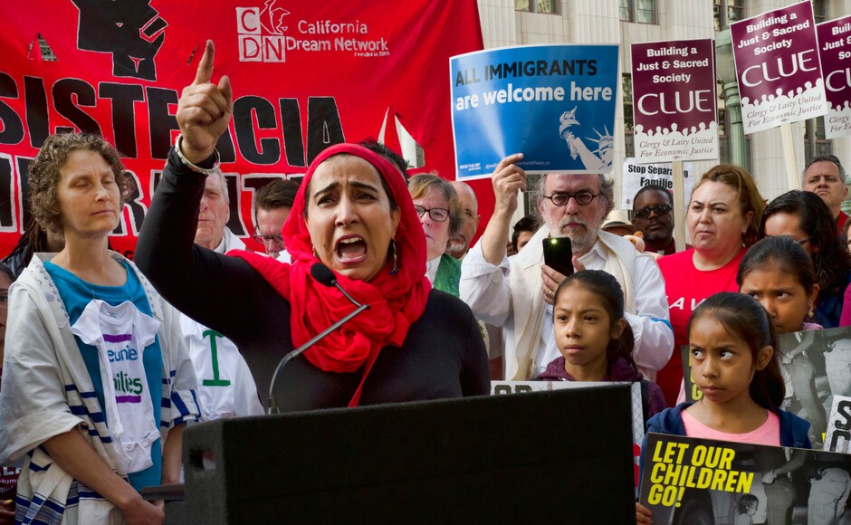 Women gathered and staged a non-violent civil protest against the US Immigration and Customs Enforcement (ICE) agency, condemning the separation of children from their parents. AP Women gathered and staged a non-violent civil protest against the US Immigration and Customs Enforcement (ICE) agency, condemning the separation of children from their parents. AP