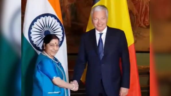 Sushma Swaraj in Belgium: Foreign minister discusses bilateral ties, multilateral issues with deputy prime minister Didier Reynders