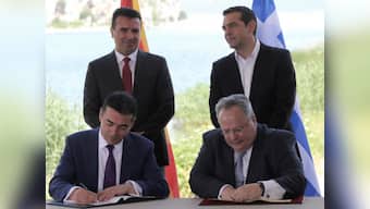 Macedonia, Greece sign agreement to resolve decades-long dispute over former's name amid protests